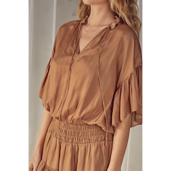 🏹 The Fayre Ruffle Smock Waist Dress - Picture 3 of 8